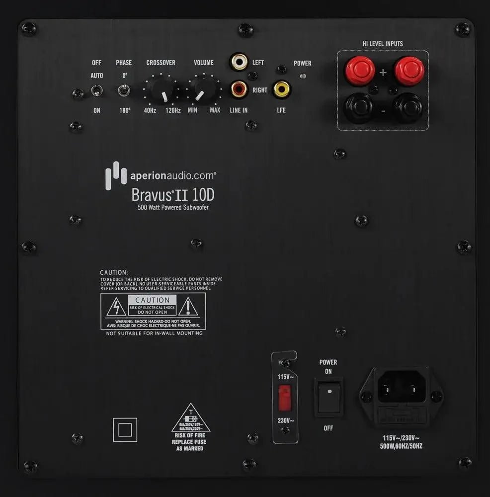 Bravus II 10D 500W 10" Powered Subwoofer