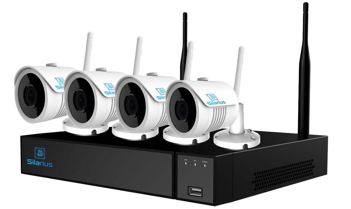 Silarius SIL-4CHNVRWIFI8MPKIT2 AI 4CH 8MP WiFi kit, 4K, 3.6mm lens (NDAA Compliant), 2TB HDD