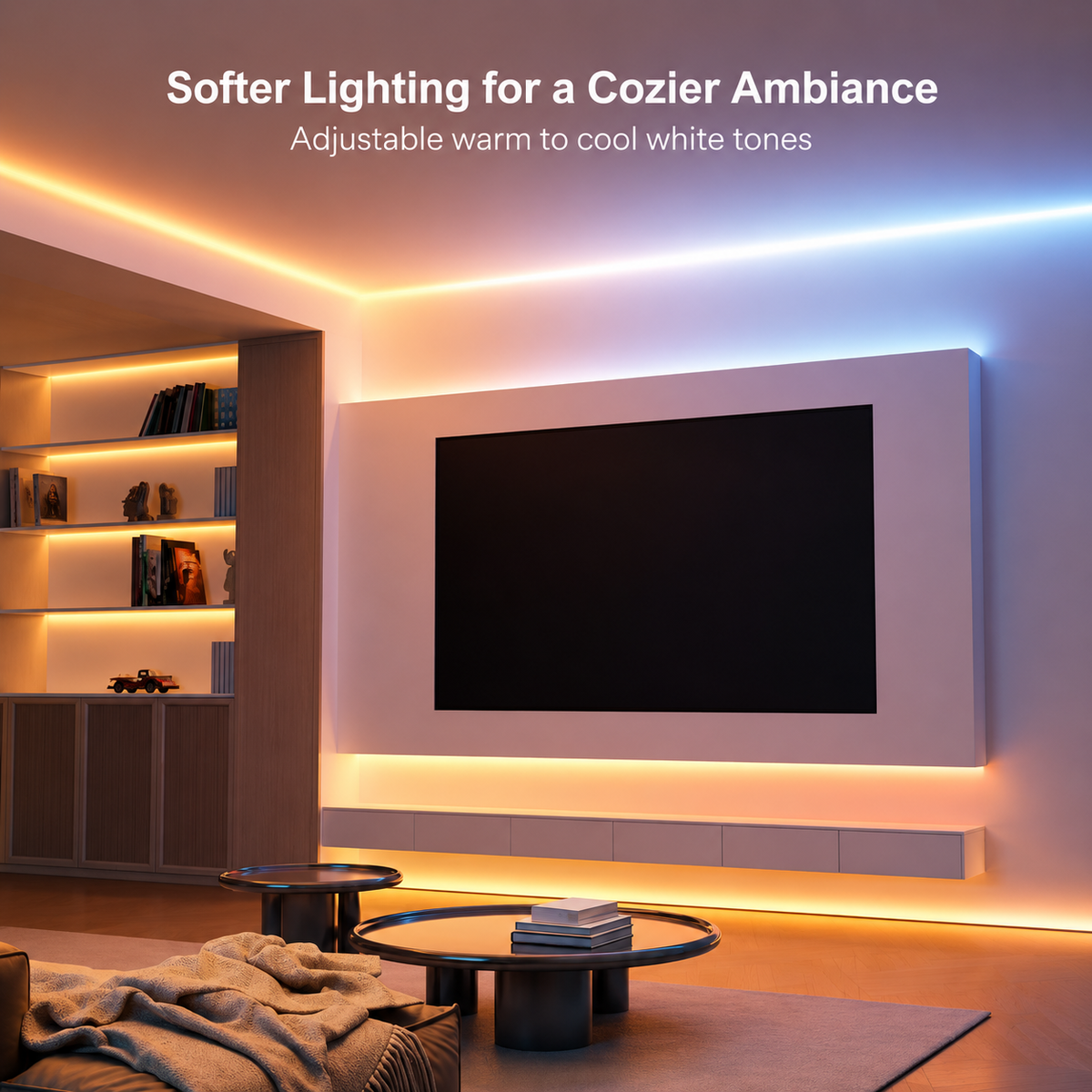 BIBIVIS 16 Ft. Hardwired RGBCW Smart LED Strip Light