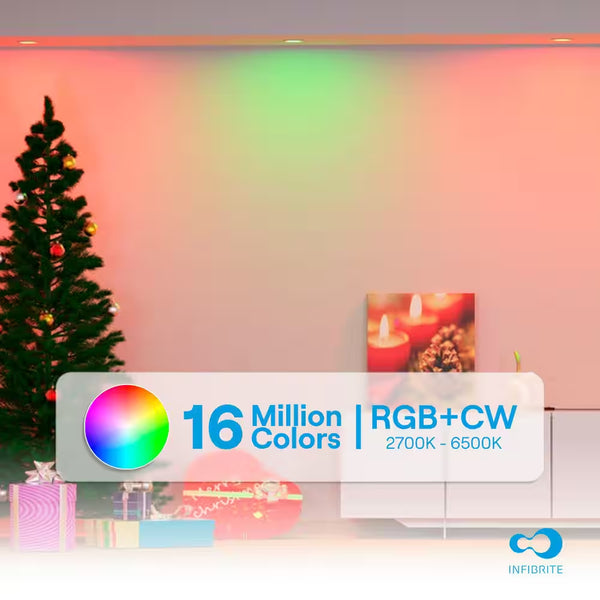 6-Pack 6 In. Wi-Fi Smart Ultra-Thin Recessed Integrated LED 12W 1100LM Dimmable, Works W/Alexa/Google, Wet Rated
