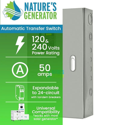 Nature's Generator 50A Automatic Generator Transfer Switch