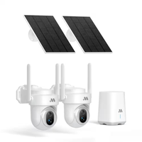 Security Camera System Built to Deliver 360° Coverage, 4K Solar Power, Dual Battery Backup, 2-Pack
