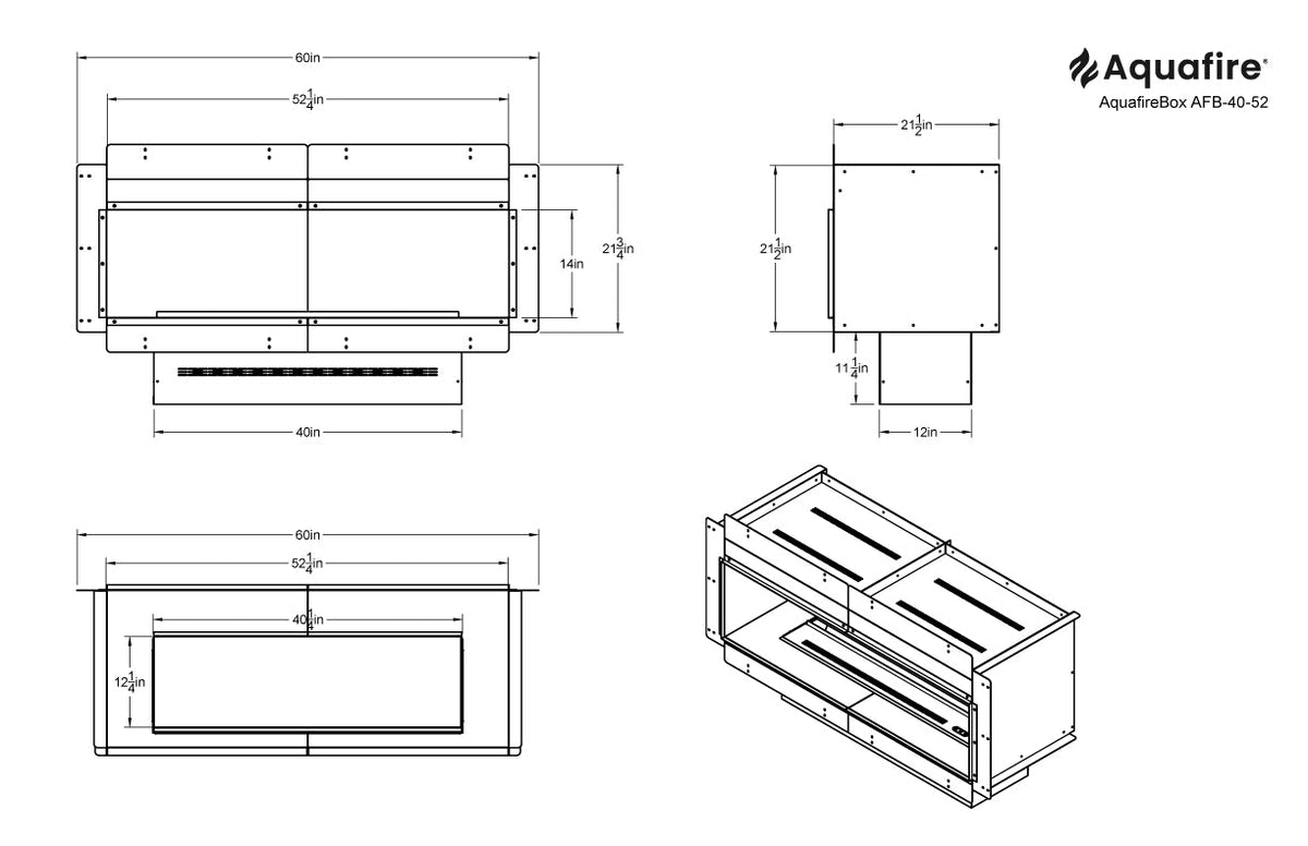 Aquafire®Box - Water Vapor Firebox