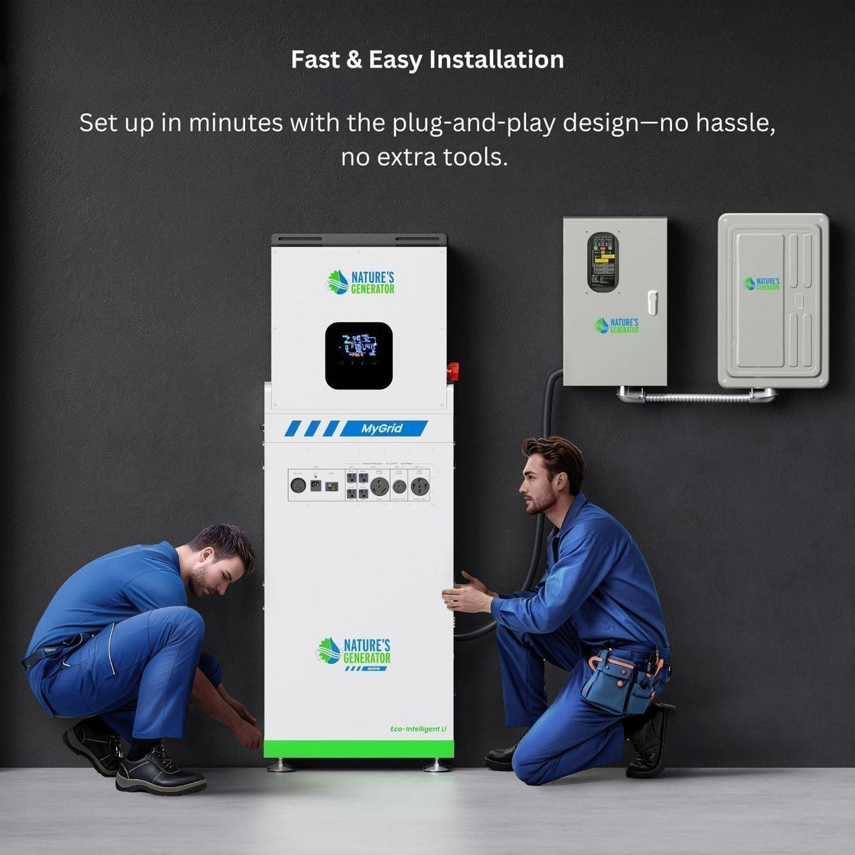 Nature's Generator MyGrid 10K with Transfer Switch for House Battery Backup