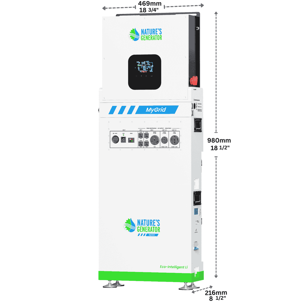 Nature's Generator MyGrid 10K with Transfer Switch for House Battery Backup