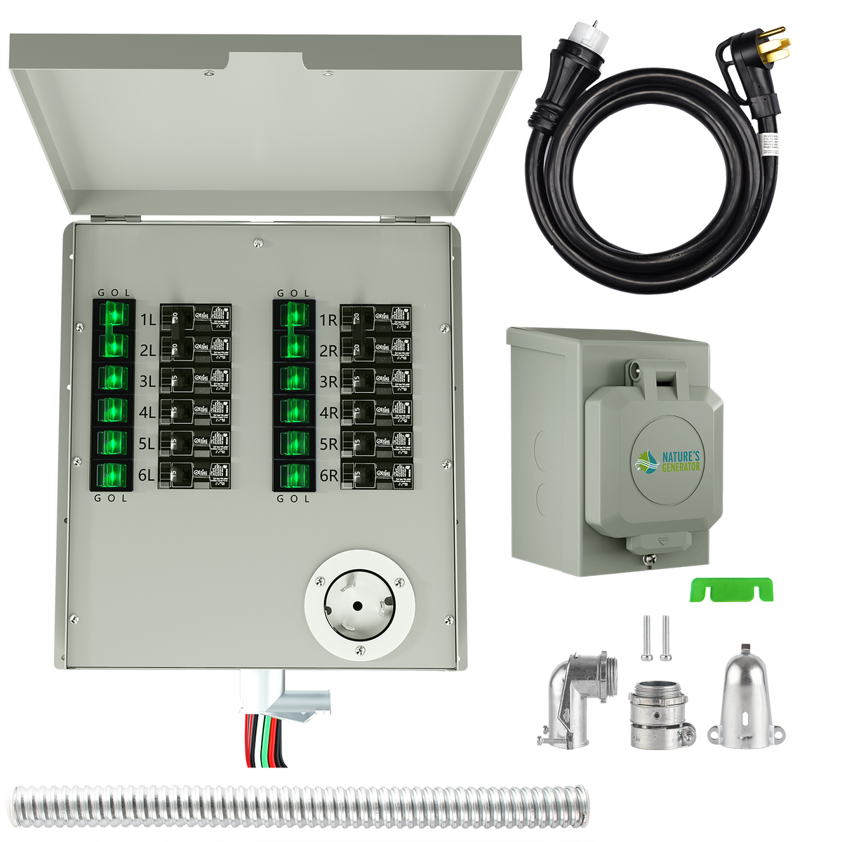 12-Circuit 120/240V 50A Non-Automatic Transfer Switch