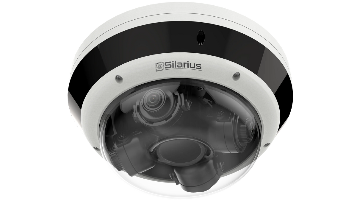Silarius Pro Series SIL-MSD16MP288 16MP Outdoor Multisensor Network Dome Camera with Four 2.8-8mm Lenses & Night Vision (NDAA Compliant)