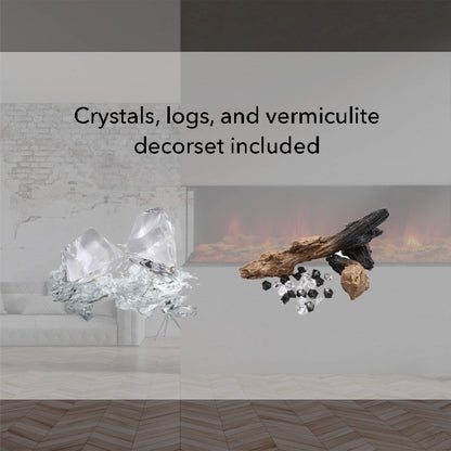 Dynasty Melody 64-Inch Built-In 3 Sided Smart Electric Fireplace [DY-BTS60] (SAK79345)