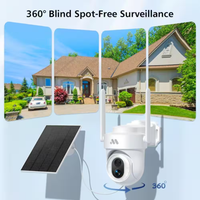 Security Camera System Built to Deliver 360° Coverage, 4K Solar Power, Dual Battery Backup, 2-Pack