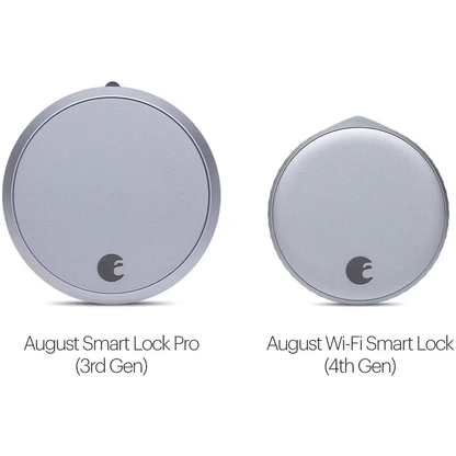 August Wi-Fi Smart Lock, Silver – Deadbolt Retrofit