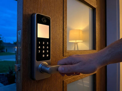 Customer photo of Smart Door Lock 3D Face Recognition Smart Home Door Lock Wifi NFC Digital Electronic Lock Wifi Camera Rfid Card Works ,Long Lasting