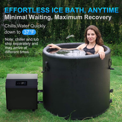 Premium XL 120 Gal Cold Plunge Tub Kit With 1HP Chiller, Filter, And Pump (SAK92632)