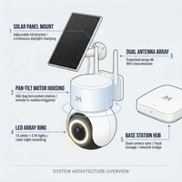 4K/8MP Ultra HD Solar-Powered 360° Smart Security Camera, 2-Pack — How It Works